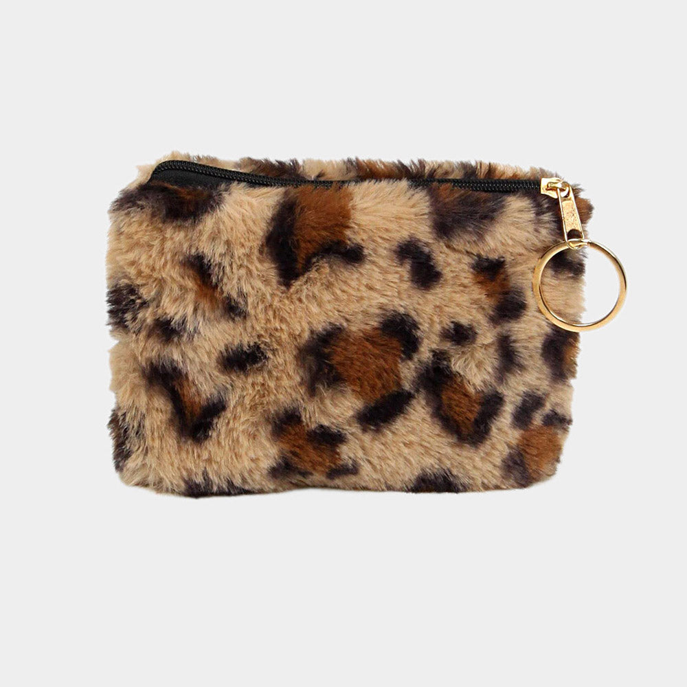 Cheetah Print Fur Wallets