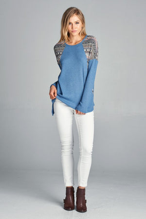 Winter Print Thermal Top