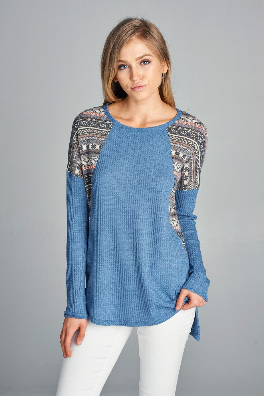 Winter Print Thermal Top