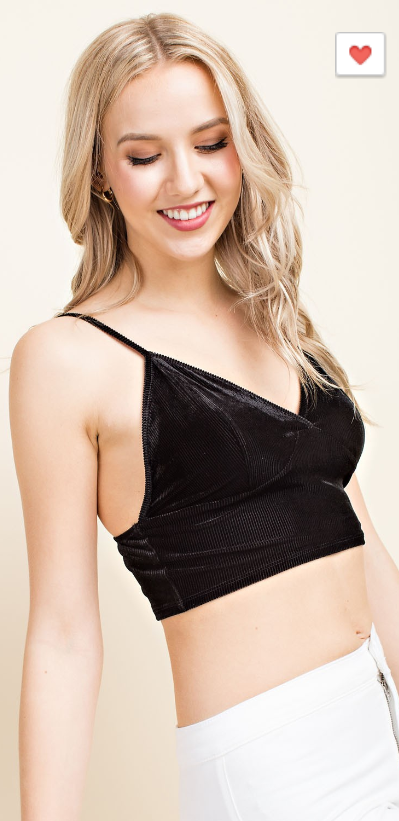 Velvet Ribbed Bralette