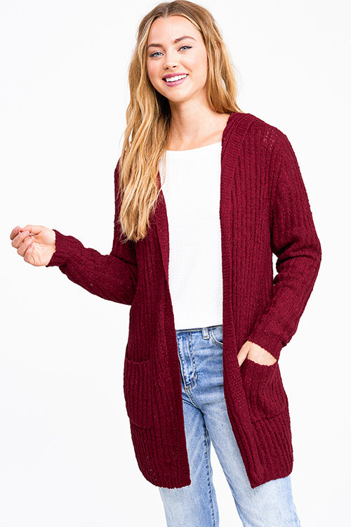 Little Red Hooded Cardi