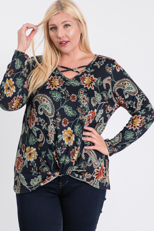 Paisley Autumn Floral Top