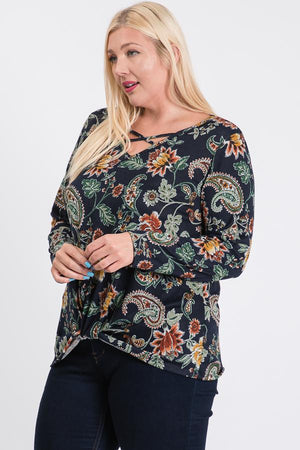 Paisley Autumn Floral Top