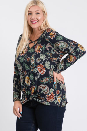 Paisley Autumn Floral Top