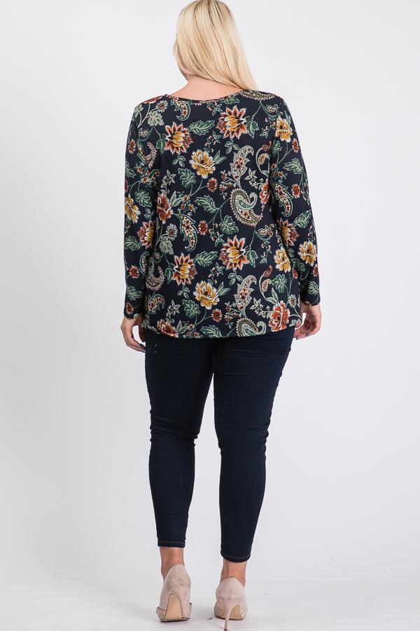 Paisley Autumn Floral Top