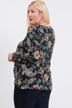 Paisley Autumn Floral Top