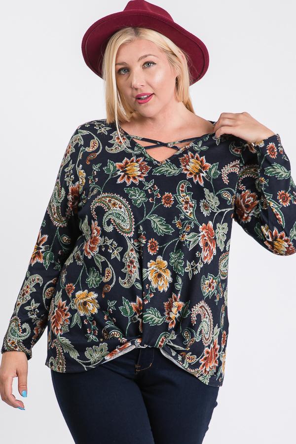 Paisley Autumn Floral Top