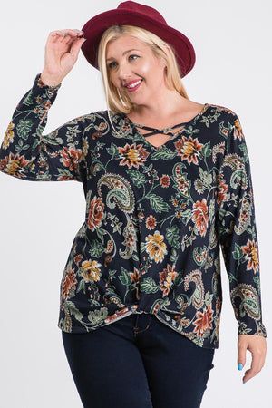 Paisley Autumn Floral Top