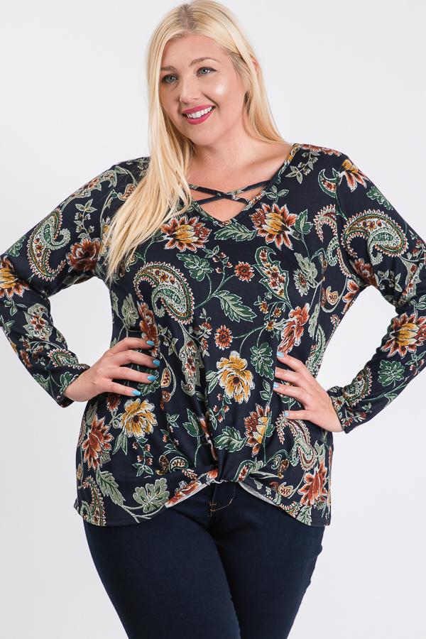 Paisley Autumn Floral Top