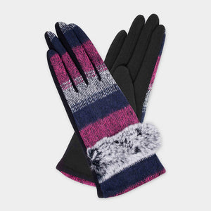 Fur Trimmed Winter Gloves