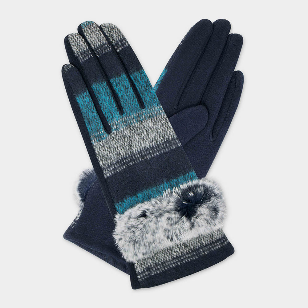 Fur Trimmed Winter Gloves