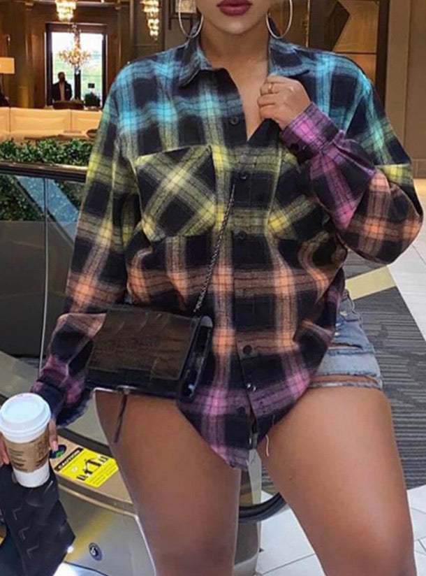 Desiree Plaid Button Up