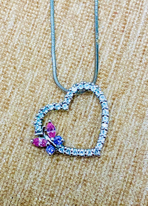 Butterfly Heart Necklace