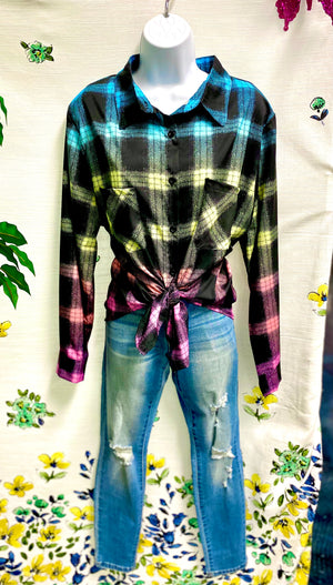 Desiree Plaid Button Up