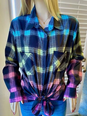 Desiree Plaid Button Up