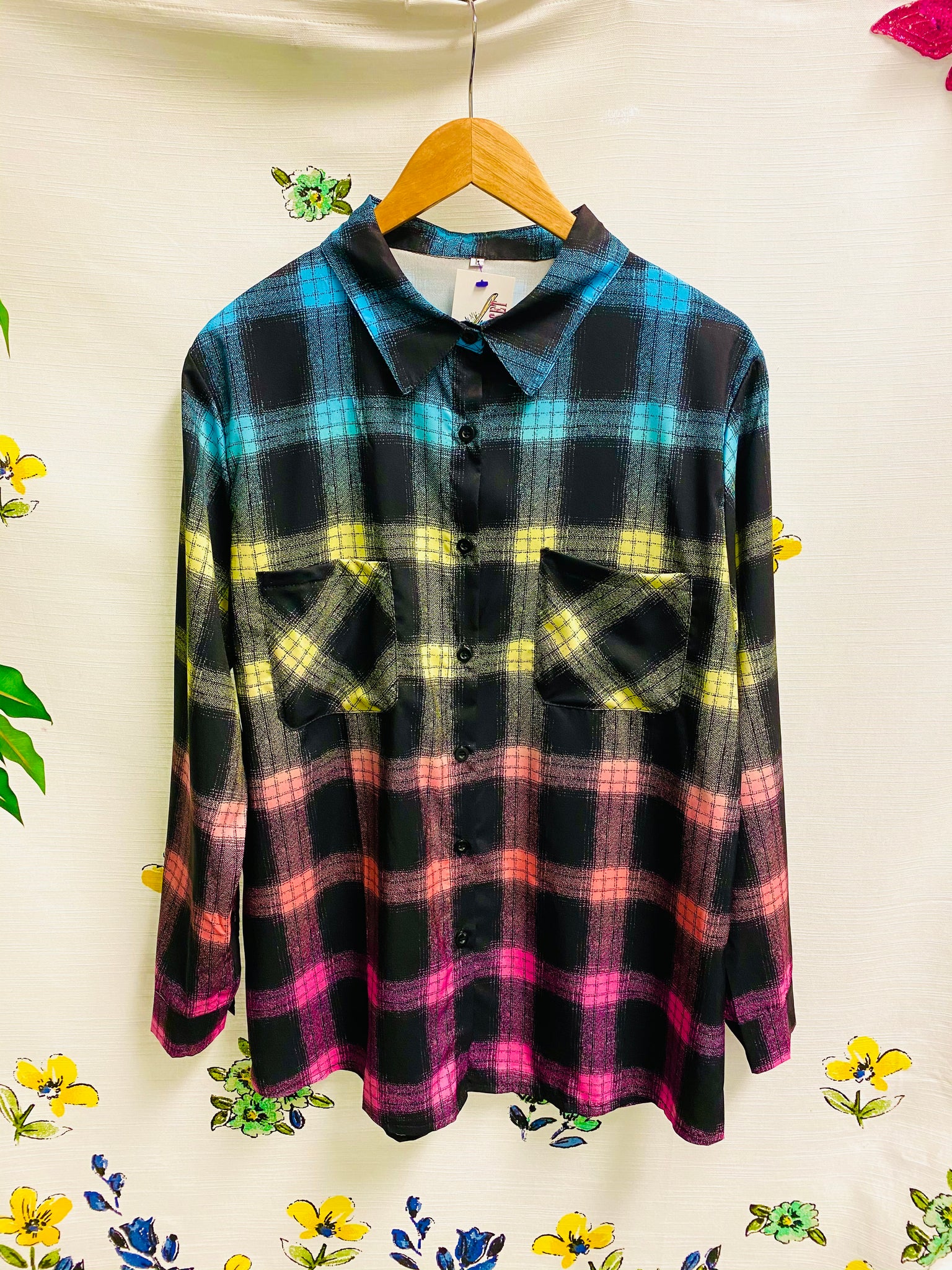 Desiree Plaid Button Up