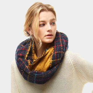 Windowpane Infinity Scarf